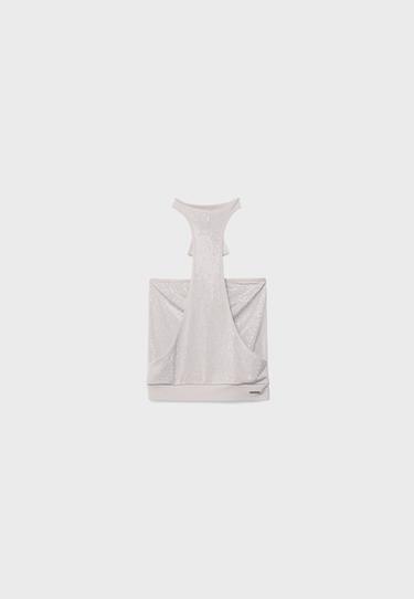 One Dilemma halter top with rhinestones — Mid grey 6