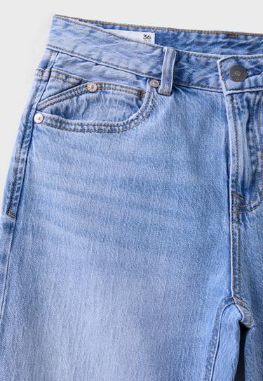 D98 straight-leg vintage effect jeans — MEDIUM BLUE DENIM 9