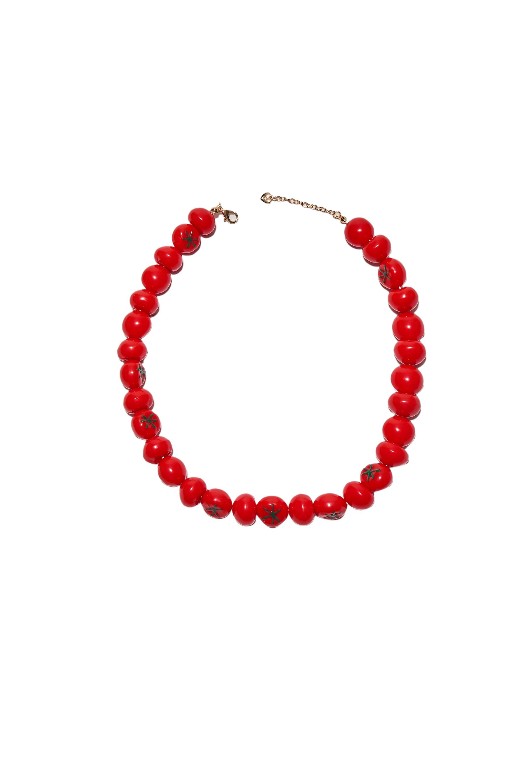 Multi tomato necklace — Red
