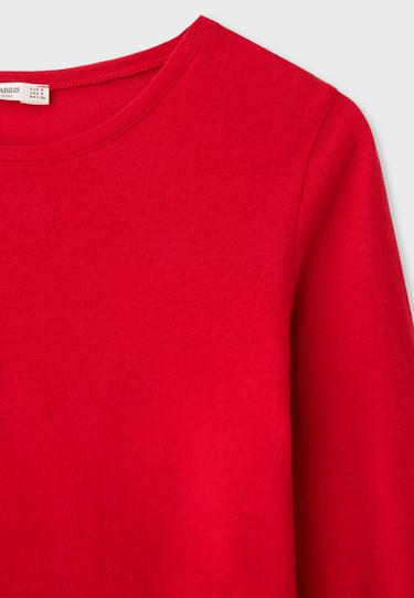 Supima® cotton long sleeve T-shirt — Dark red 10