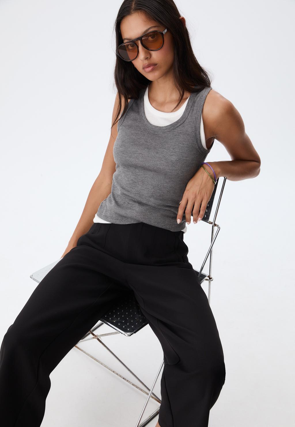 Smart darted ankle trousers