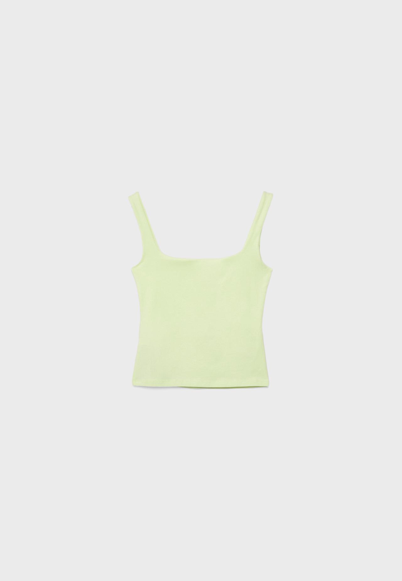 Wide strap vest top — Green