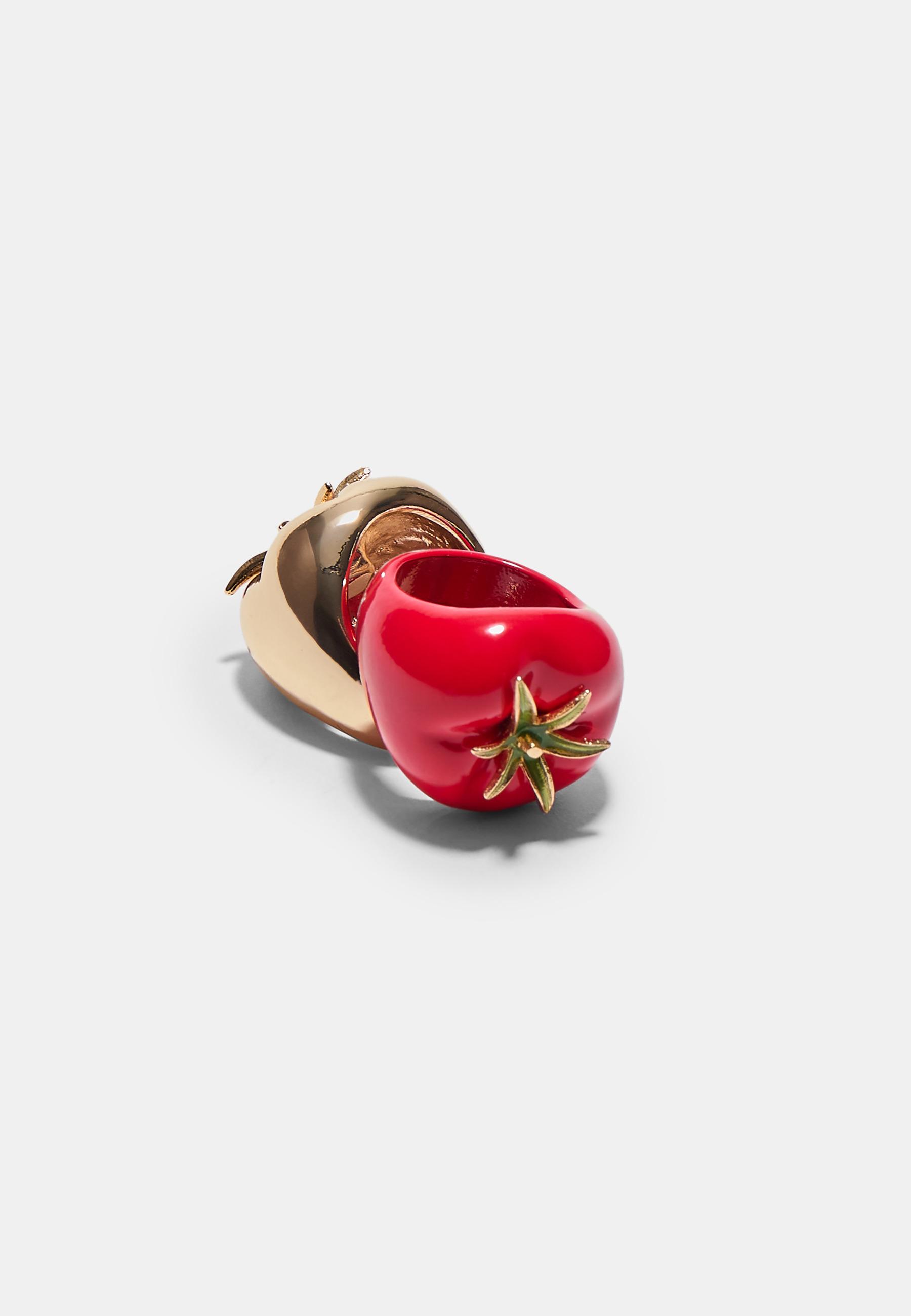 Set of 2 tomato rings — Red (alternate view)