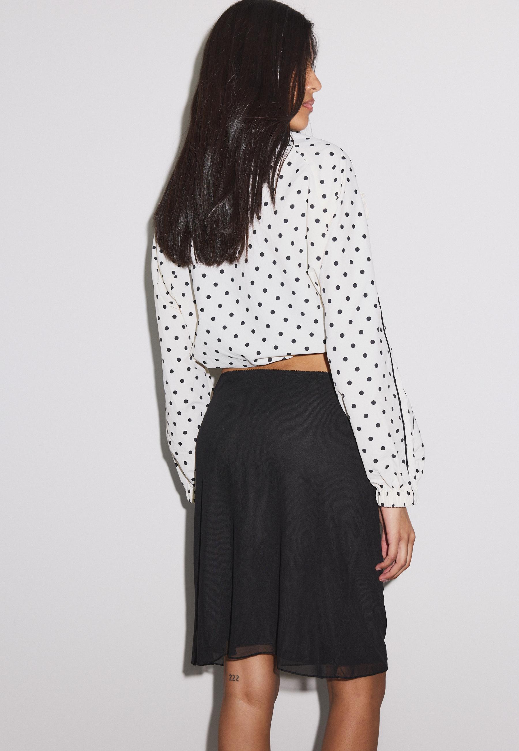Tulle midi skirt — Black