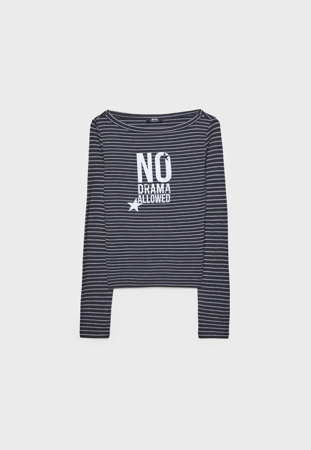 Camiseta cuello barco posicional rayas