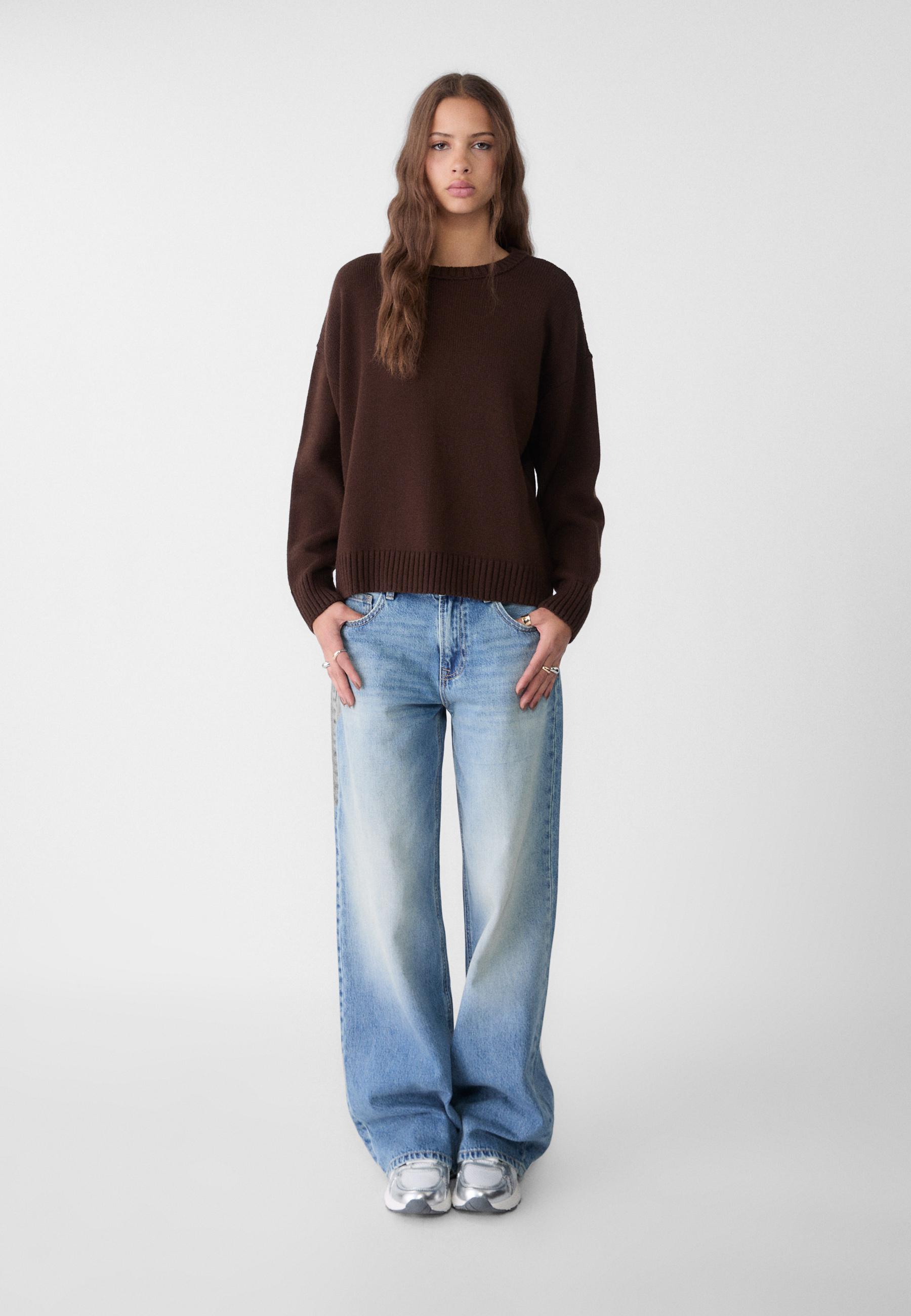 Crew neck knit sweater - Women's fashion | Stradivarius
