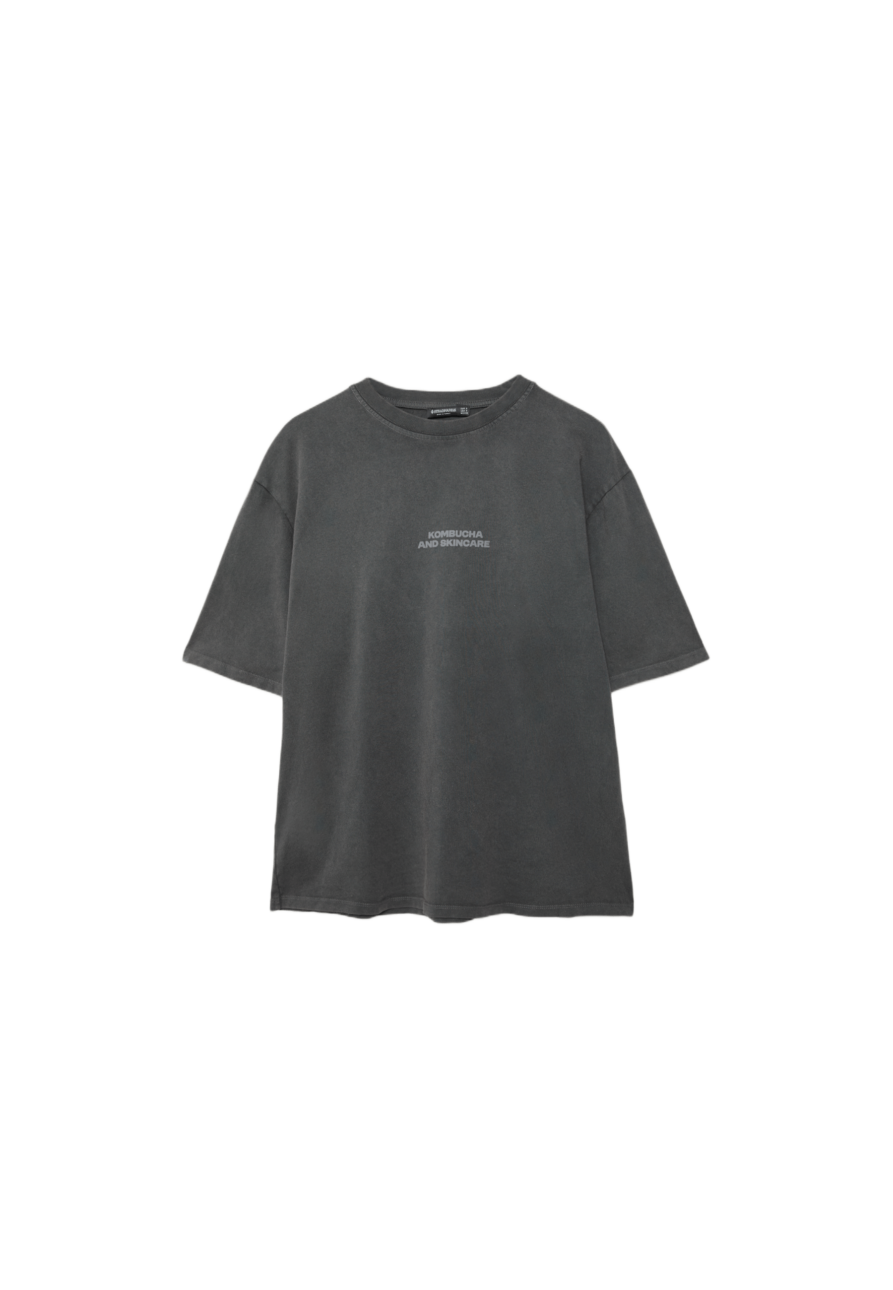 Printed short sleeve T-shirt — Dark grey