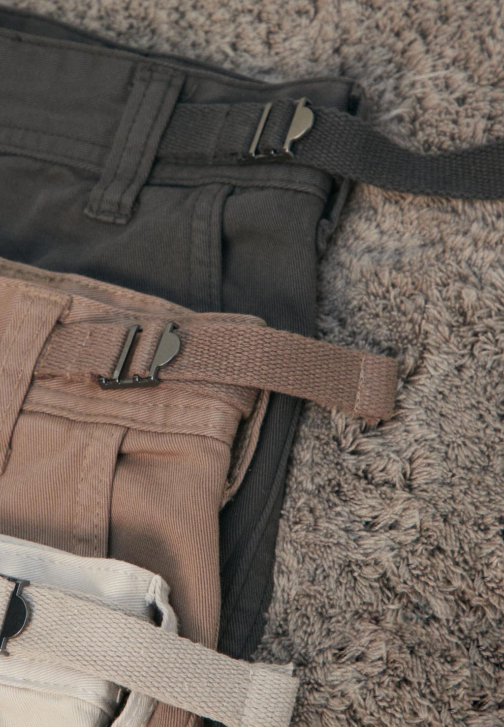 Adjustable waist cargo trousers