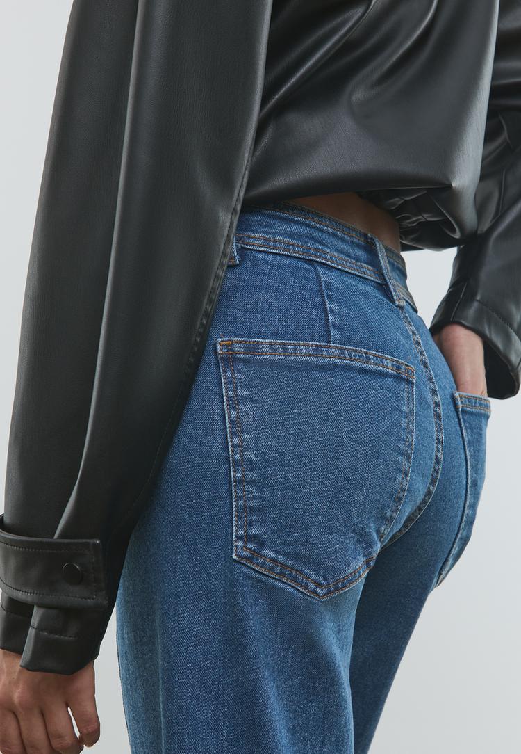 d63 jeans wide leg costuras