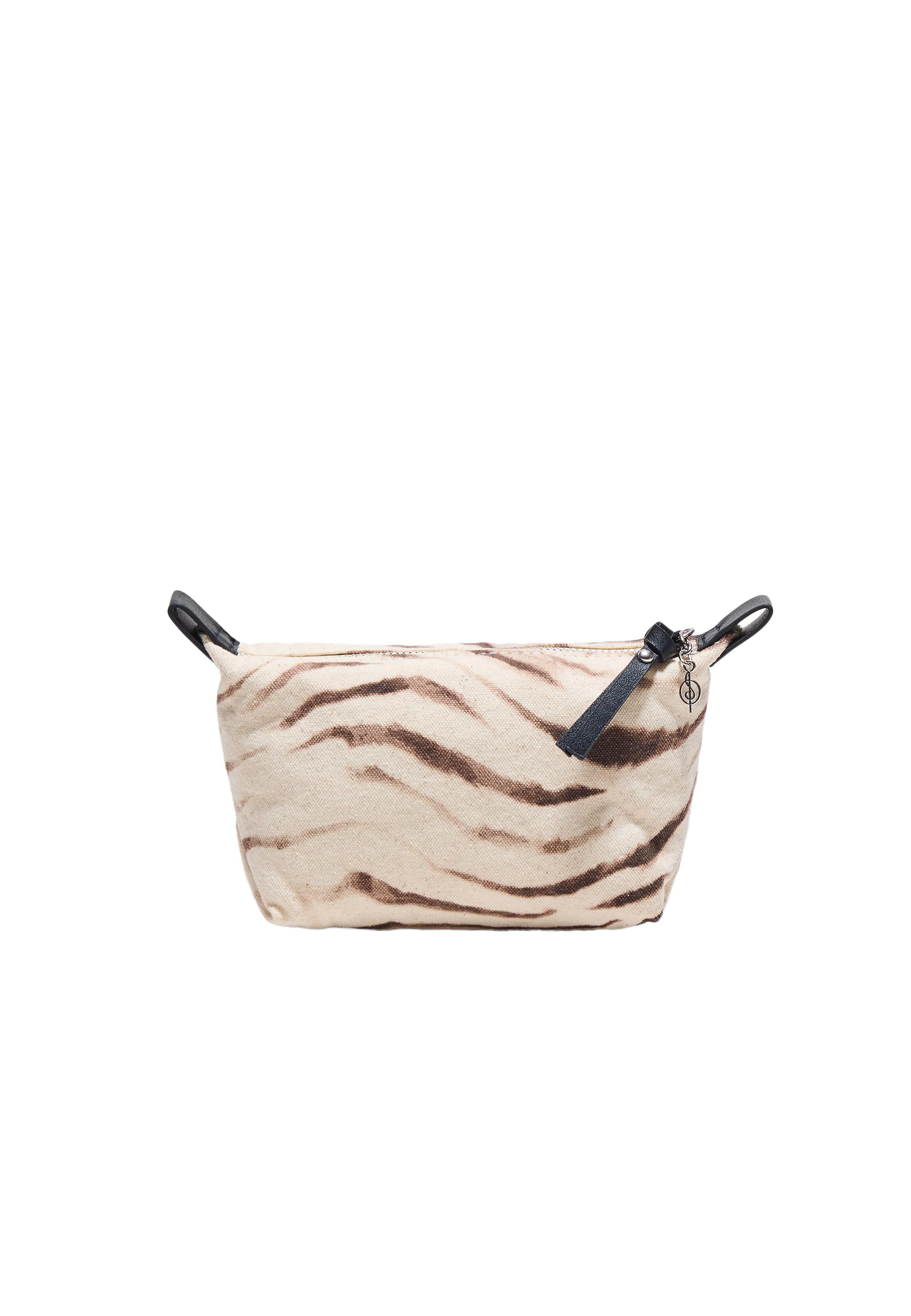 Printed wash bag — Ecru