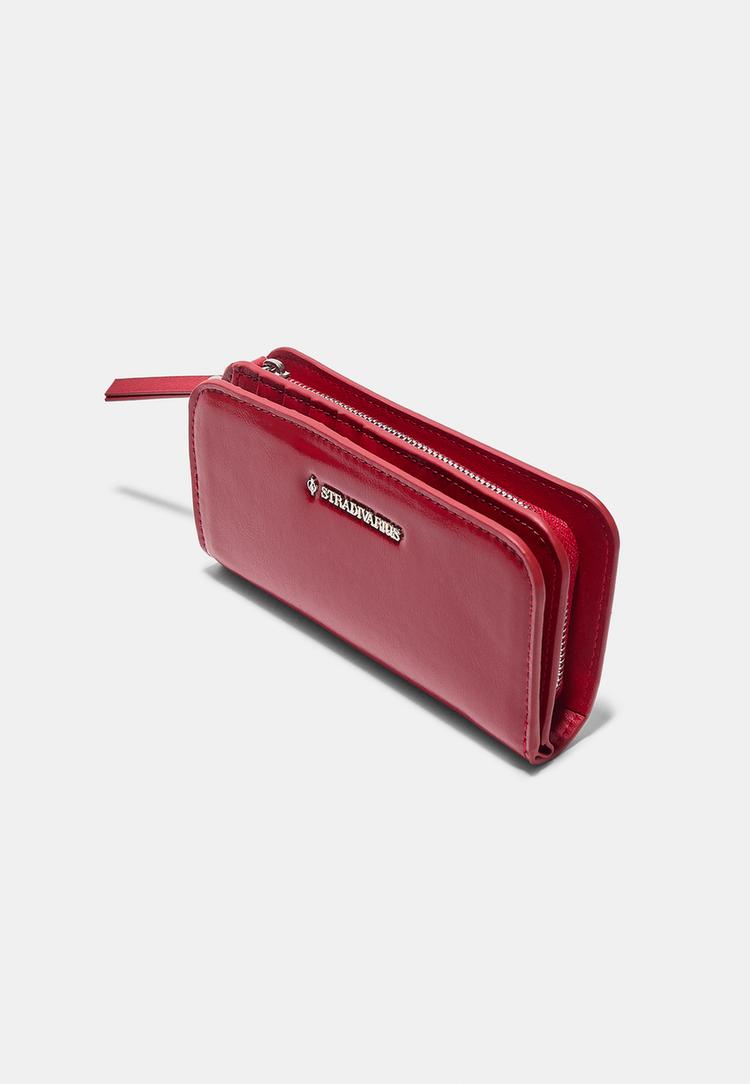 Stradivarius Πορτοφόλι Με Φερμουάρ Κόκκινο Os φωτογραφία