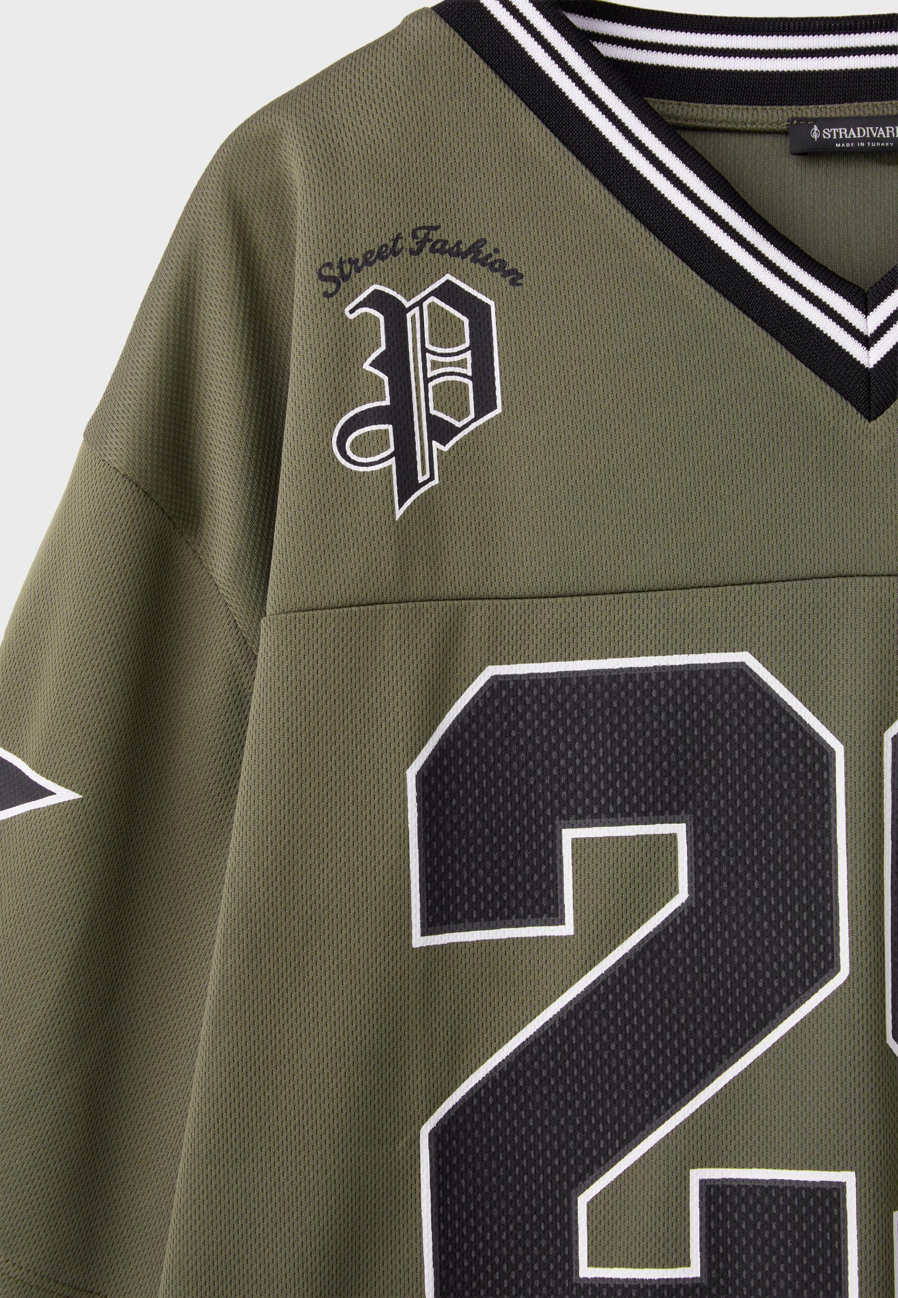 Maxi number T-shirt — Khaki