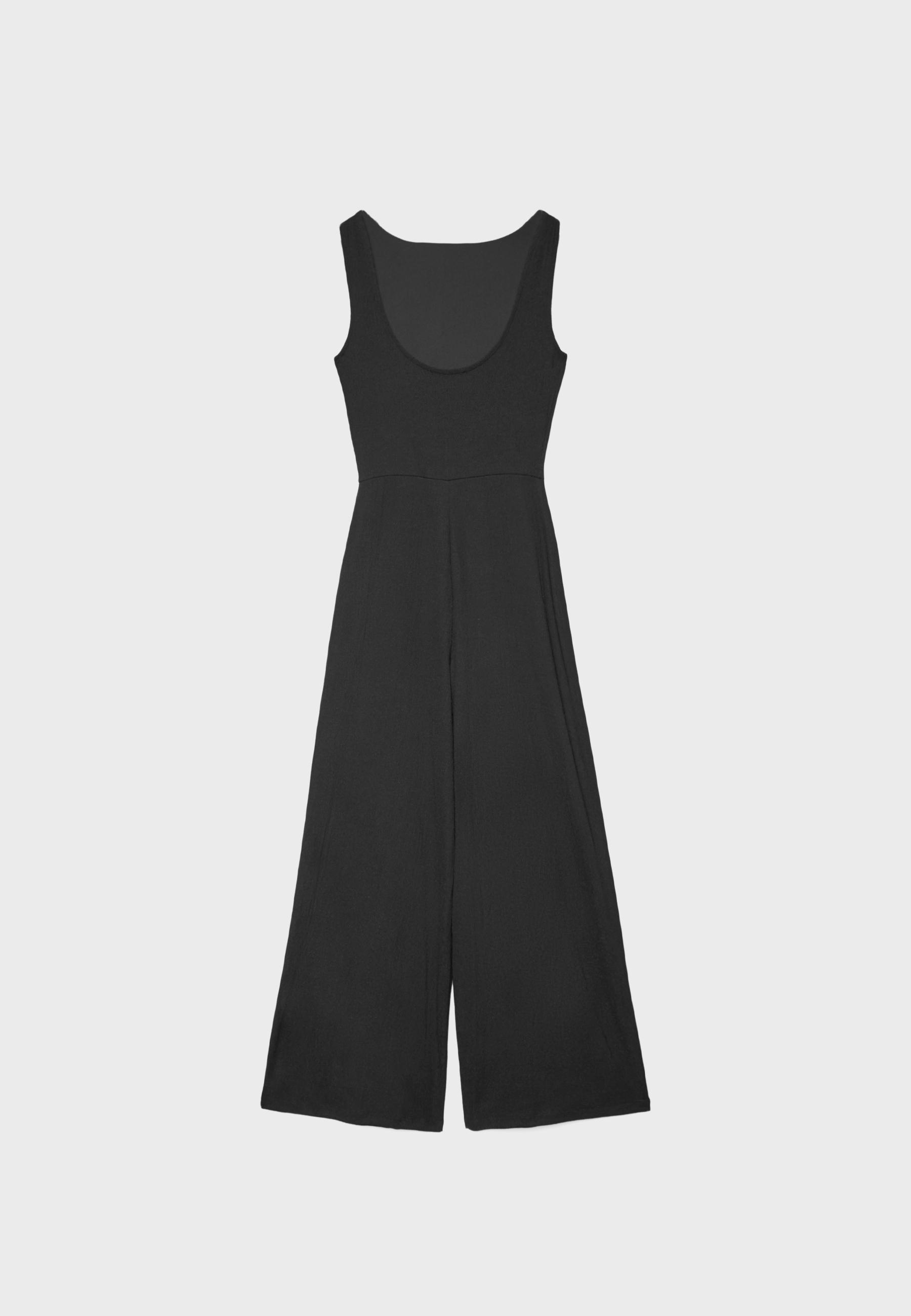 Sleeveless jumpsuit — Black