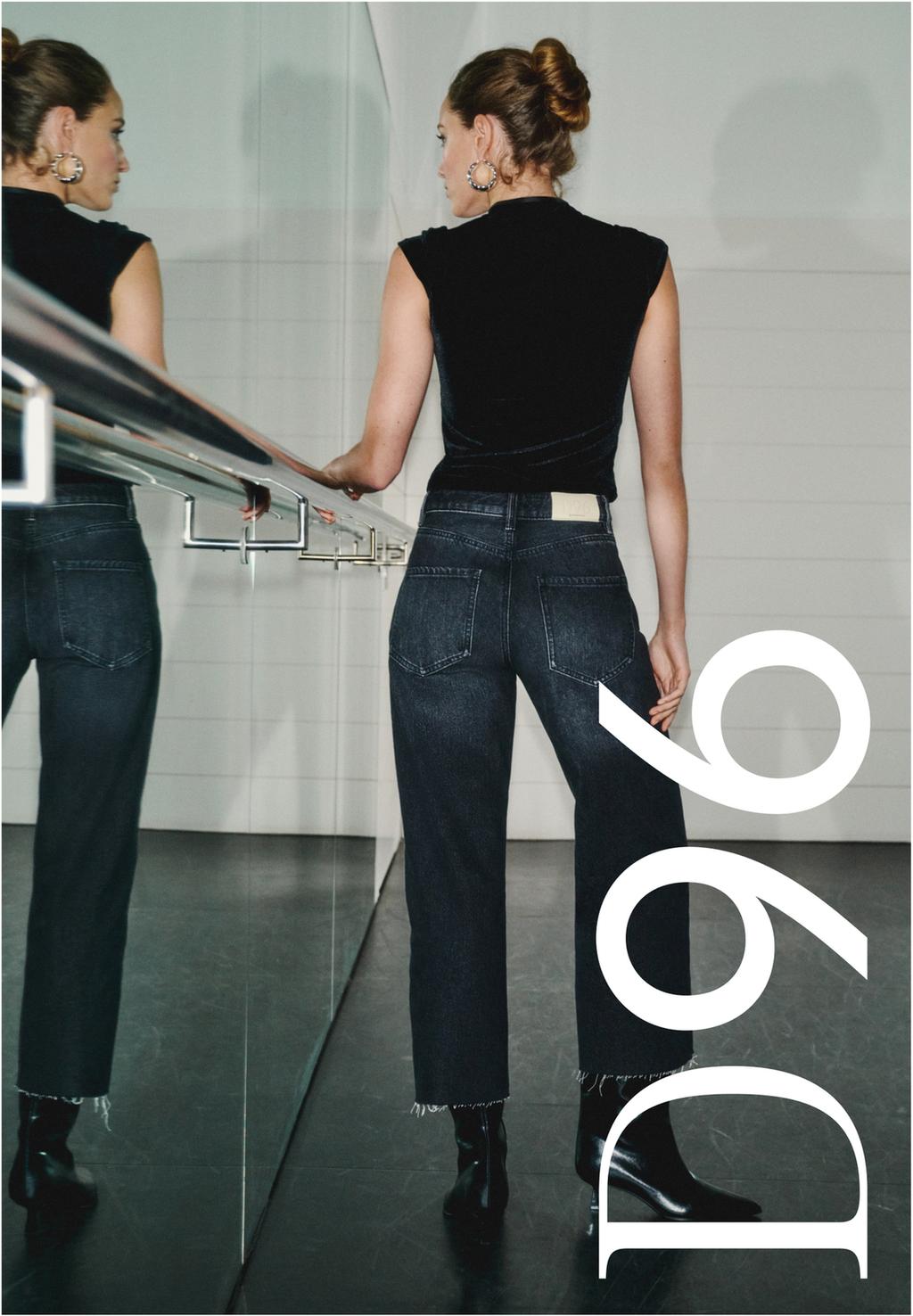 D96 cropped straight-fit jeans
