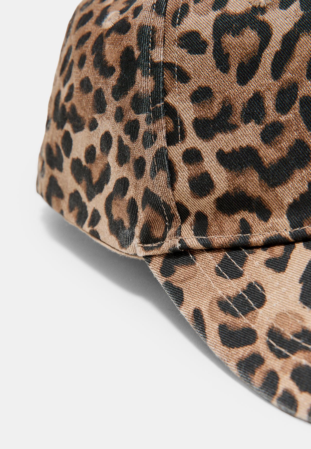 Classic leopard print cap — Brown