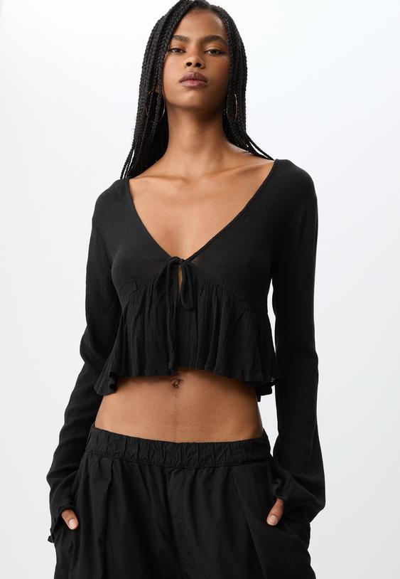 camisa lazada volantes