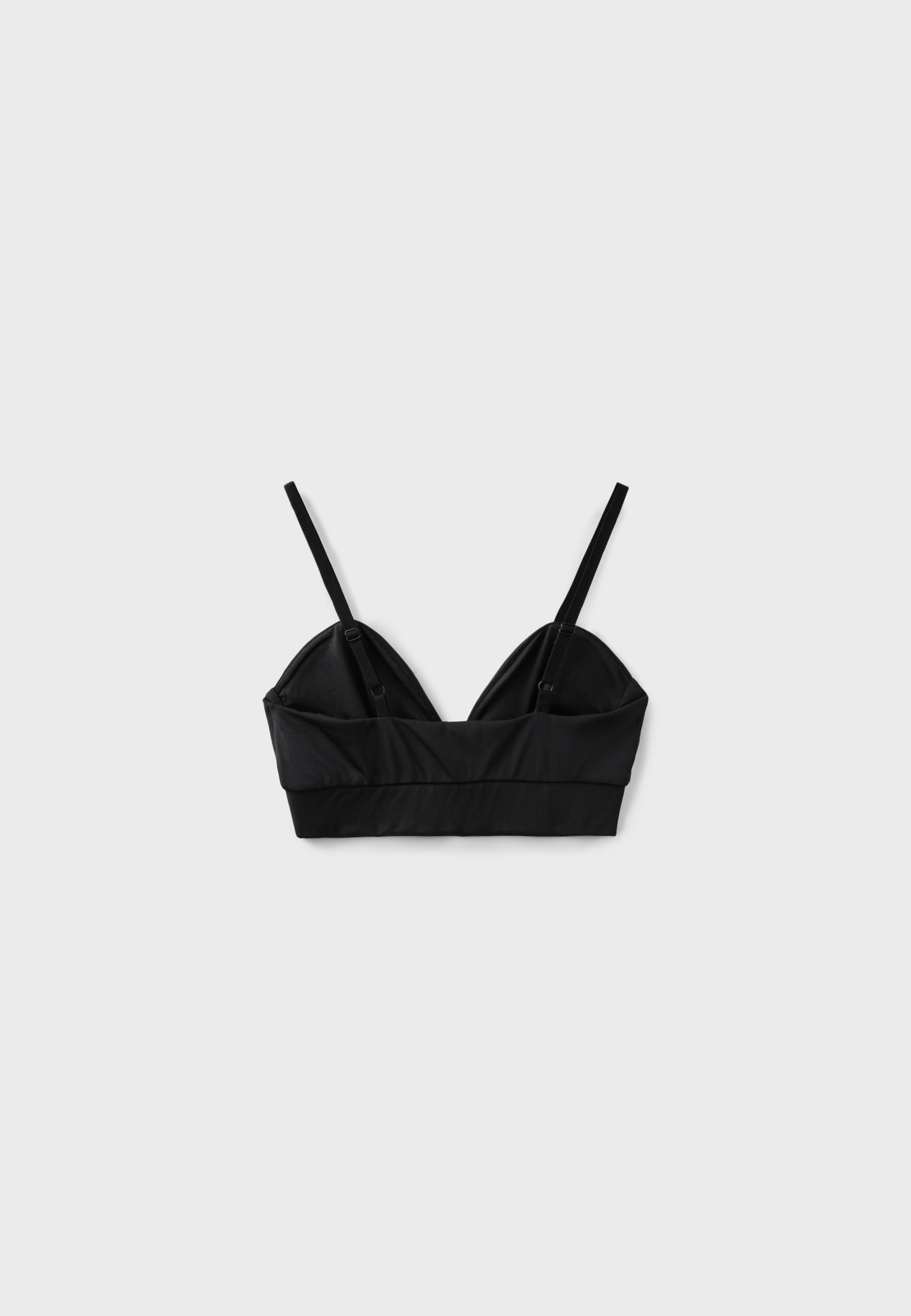 Cropped corset top — Black