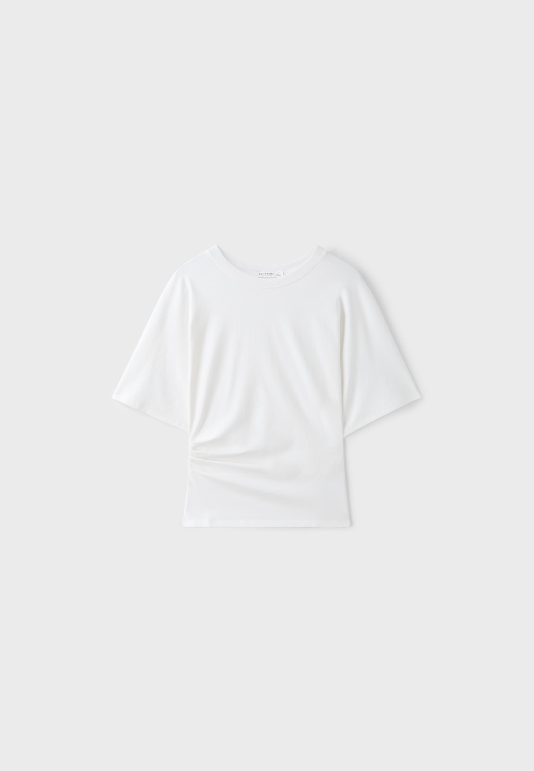 B08 Cap sleeve T-shirt — Ecru