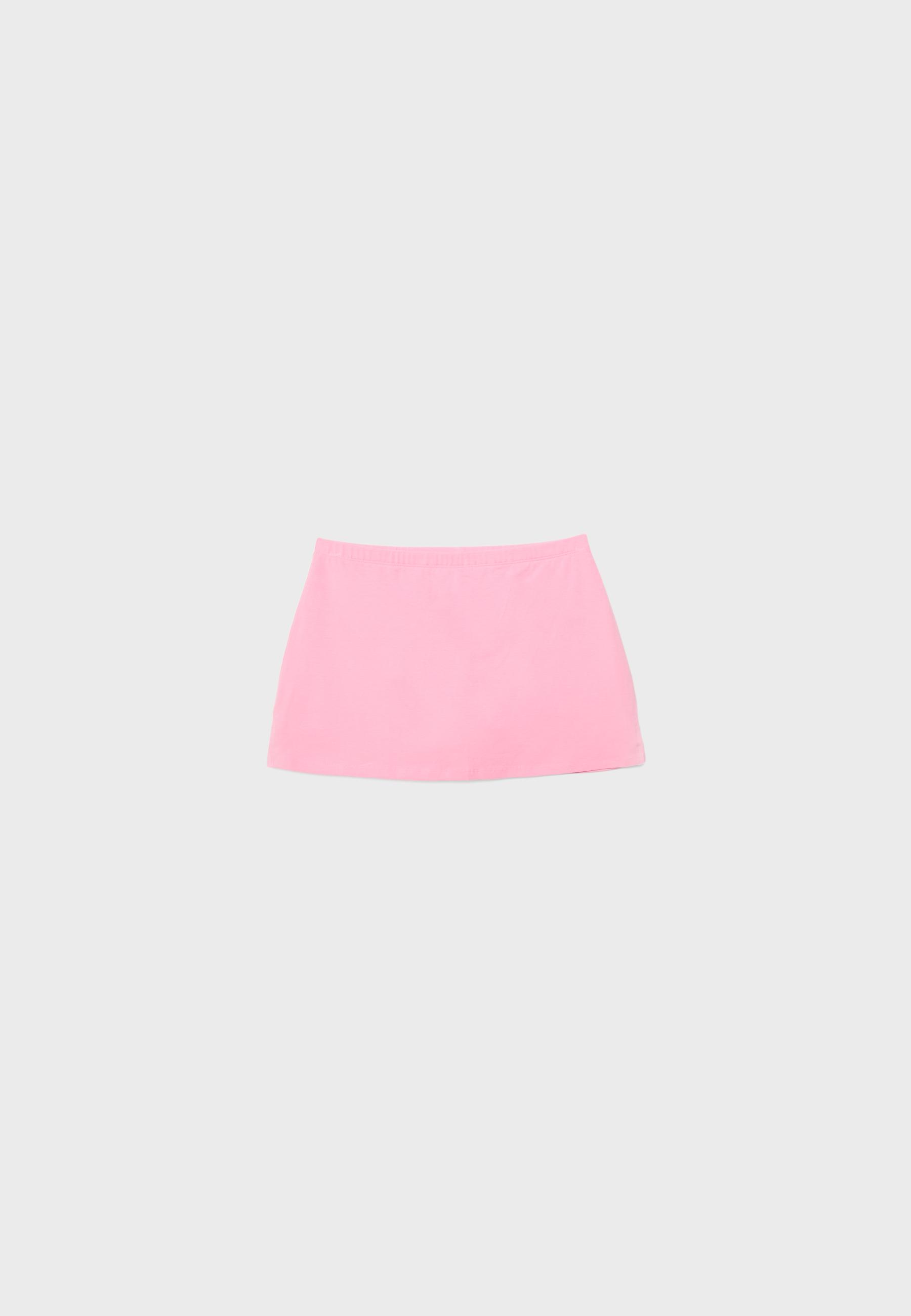 Basic knit skort — Bubblegum pink