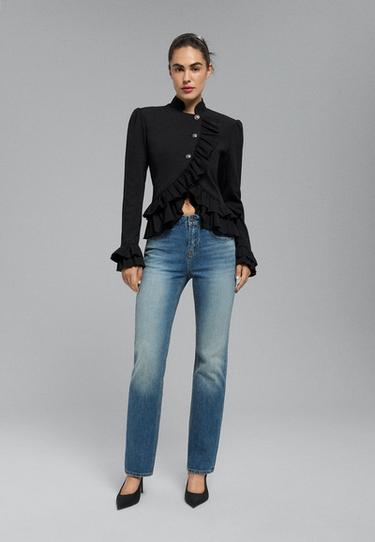 D98 straight-leg vintage effect jeans — MEDIUM BLUE DENIM 2
