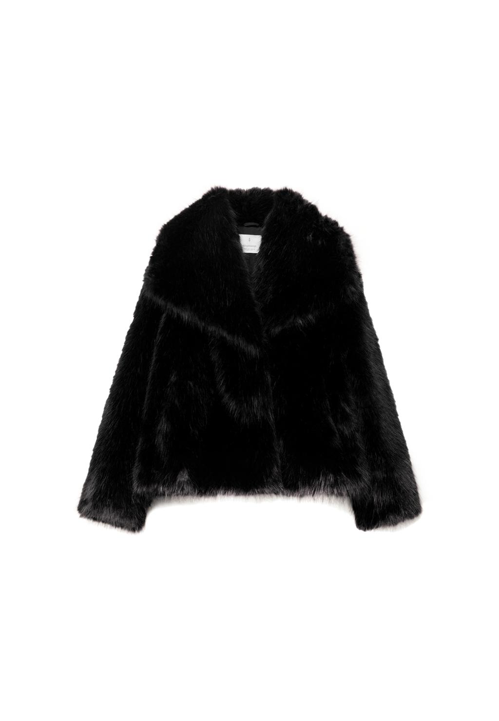 Kurze Jacke mit Kunstfell