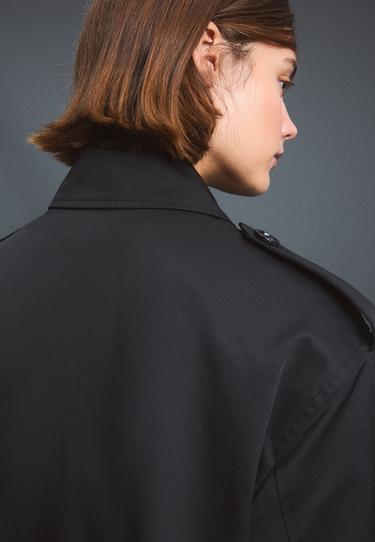 Long basic trench coat — Black 7