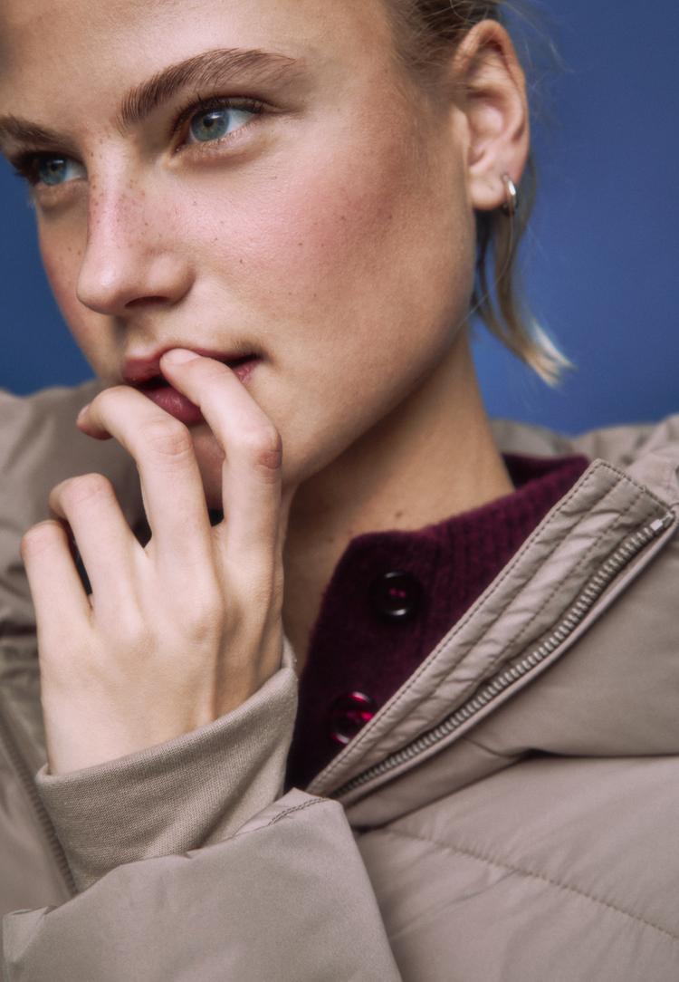 cazadora acolchada basica capucha