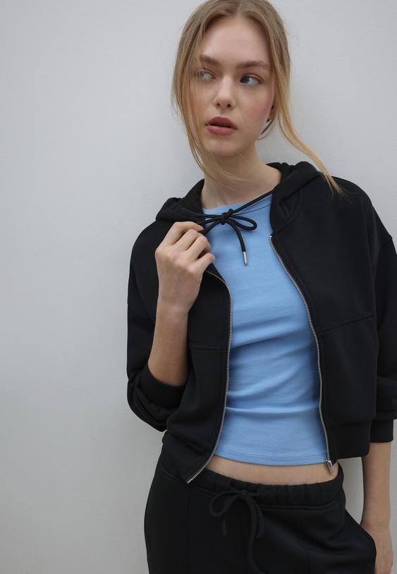 sudadera cremallera tacto suave