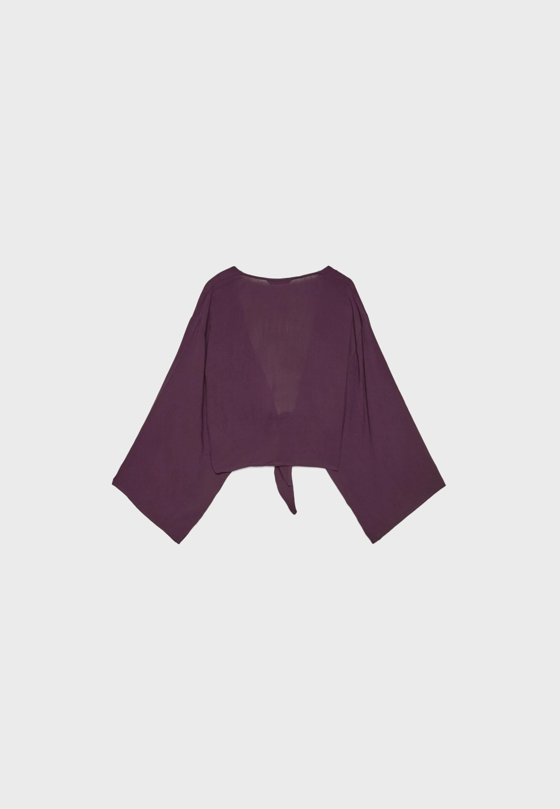 Flowing open blouse — Purple