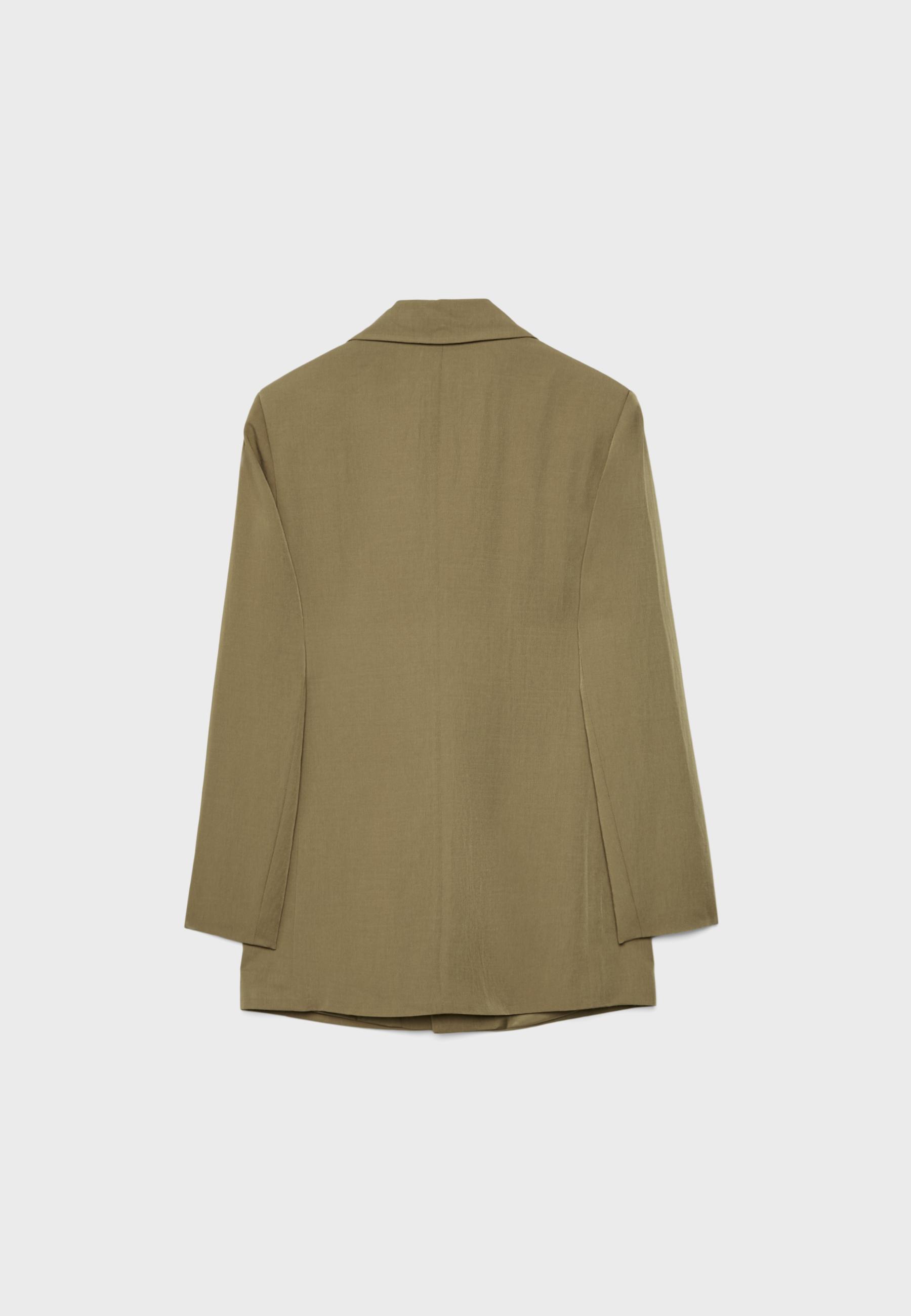 Basic rustic blazer — Olive green (alternate view)