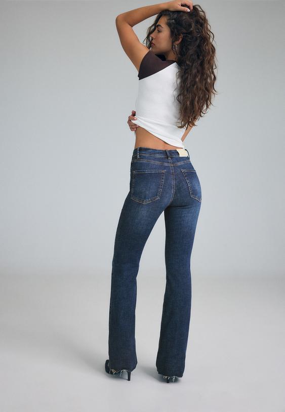 d74 jeans flare slit