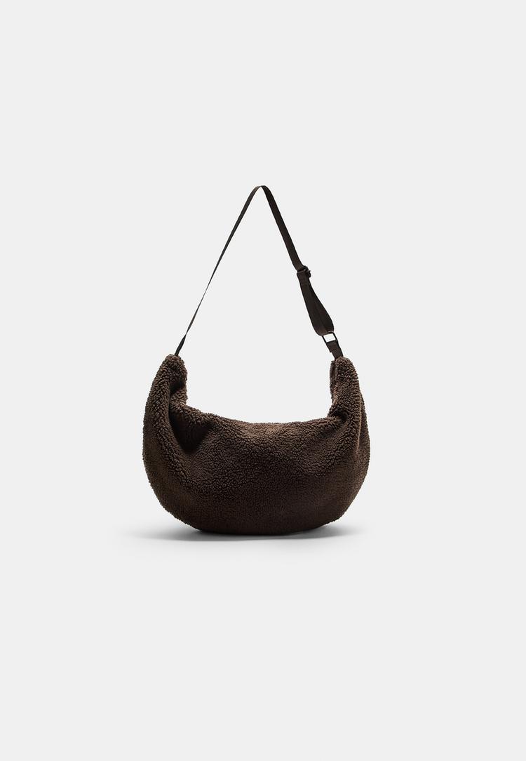 bolso bandolera efecto borreguito