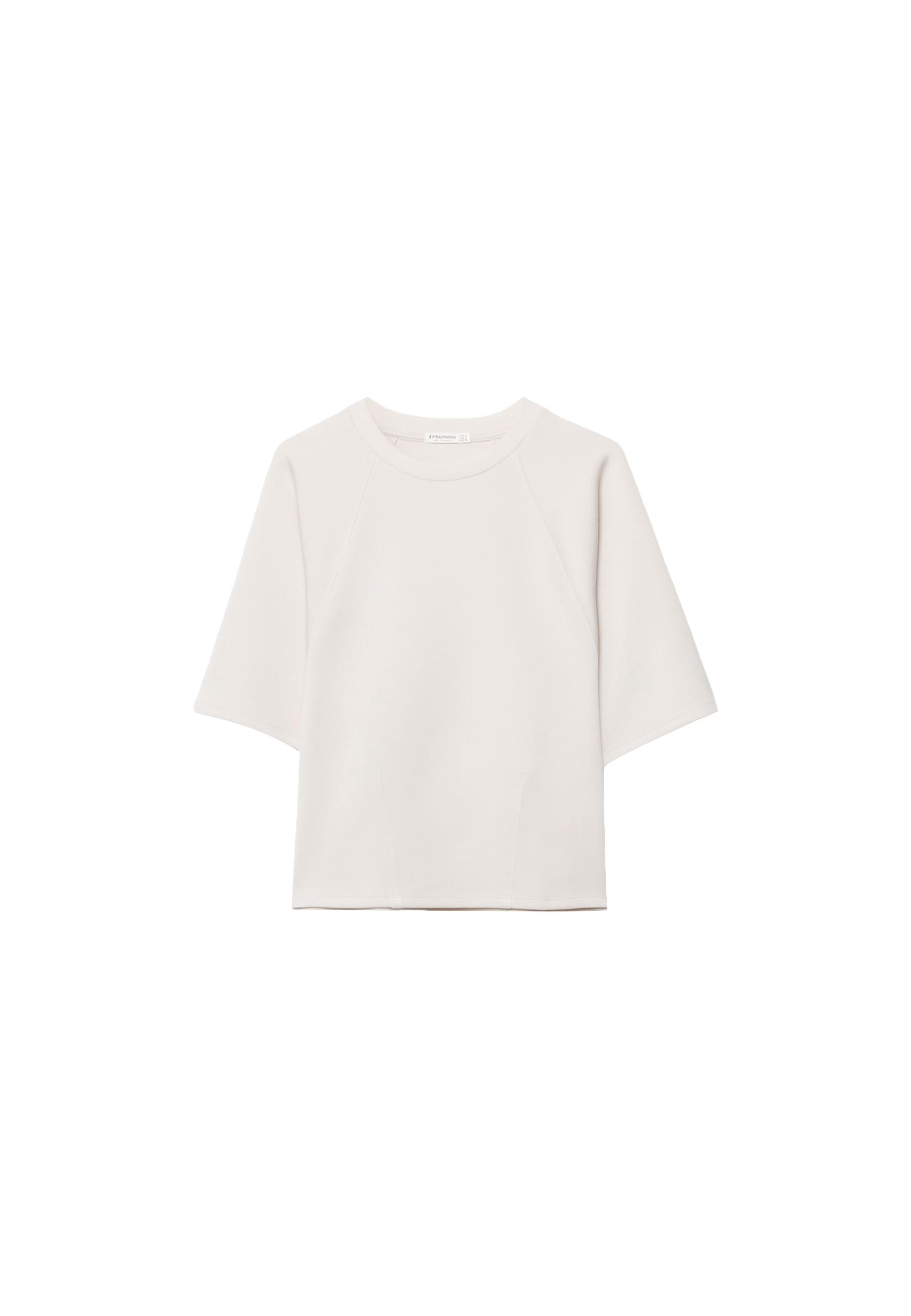 Soft-touch short sleeve T-shirt — Stone