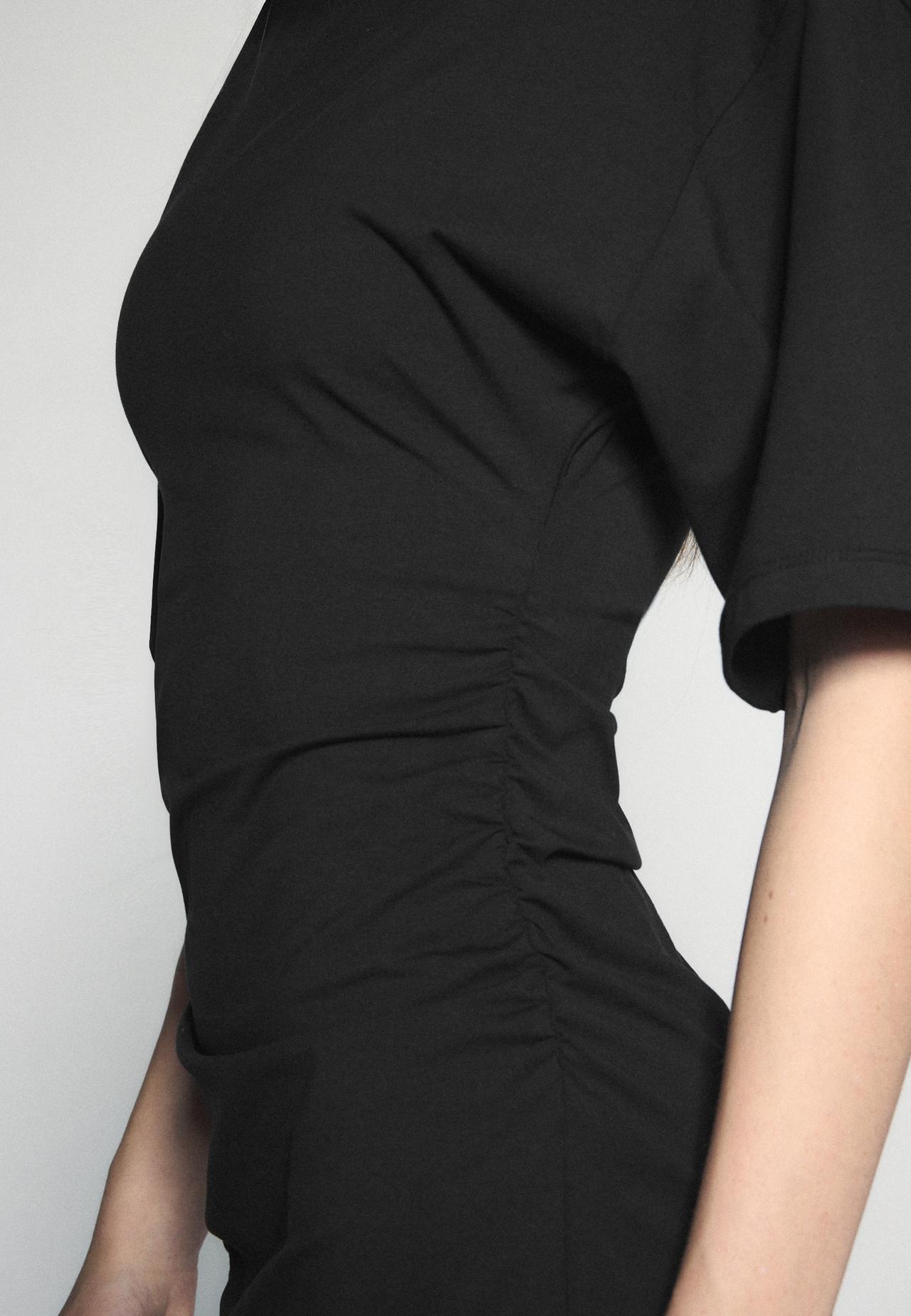 Short T-shirt dress — Black