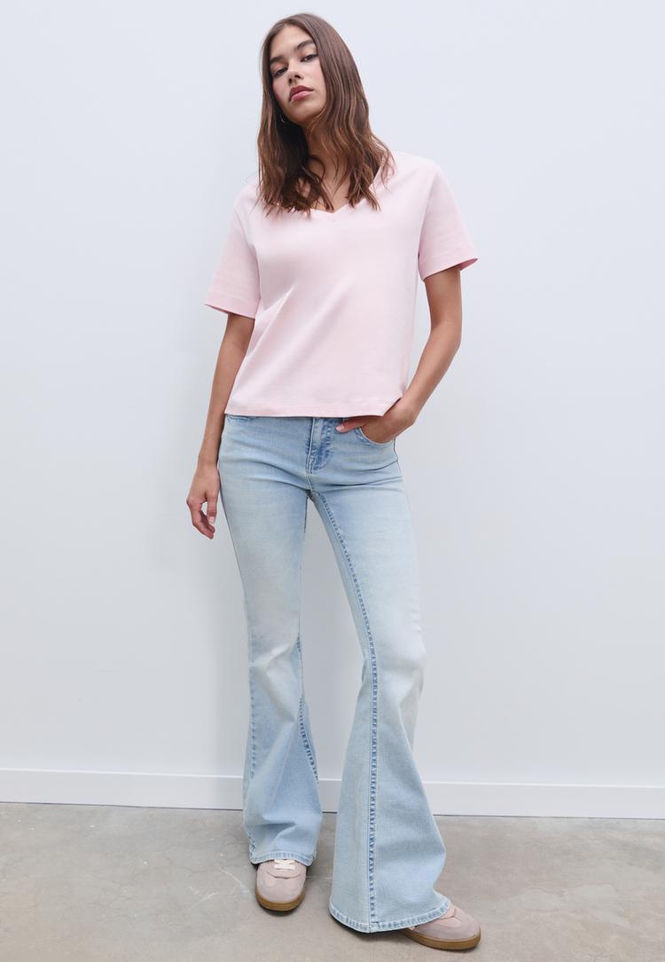 d04 jeans flare low waist