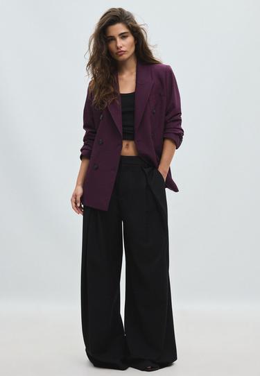 Fitted blazer with buttons — Purple 2
