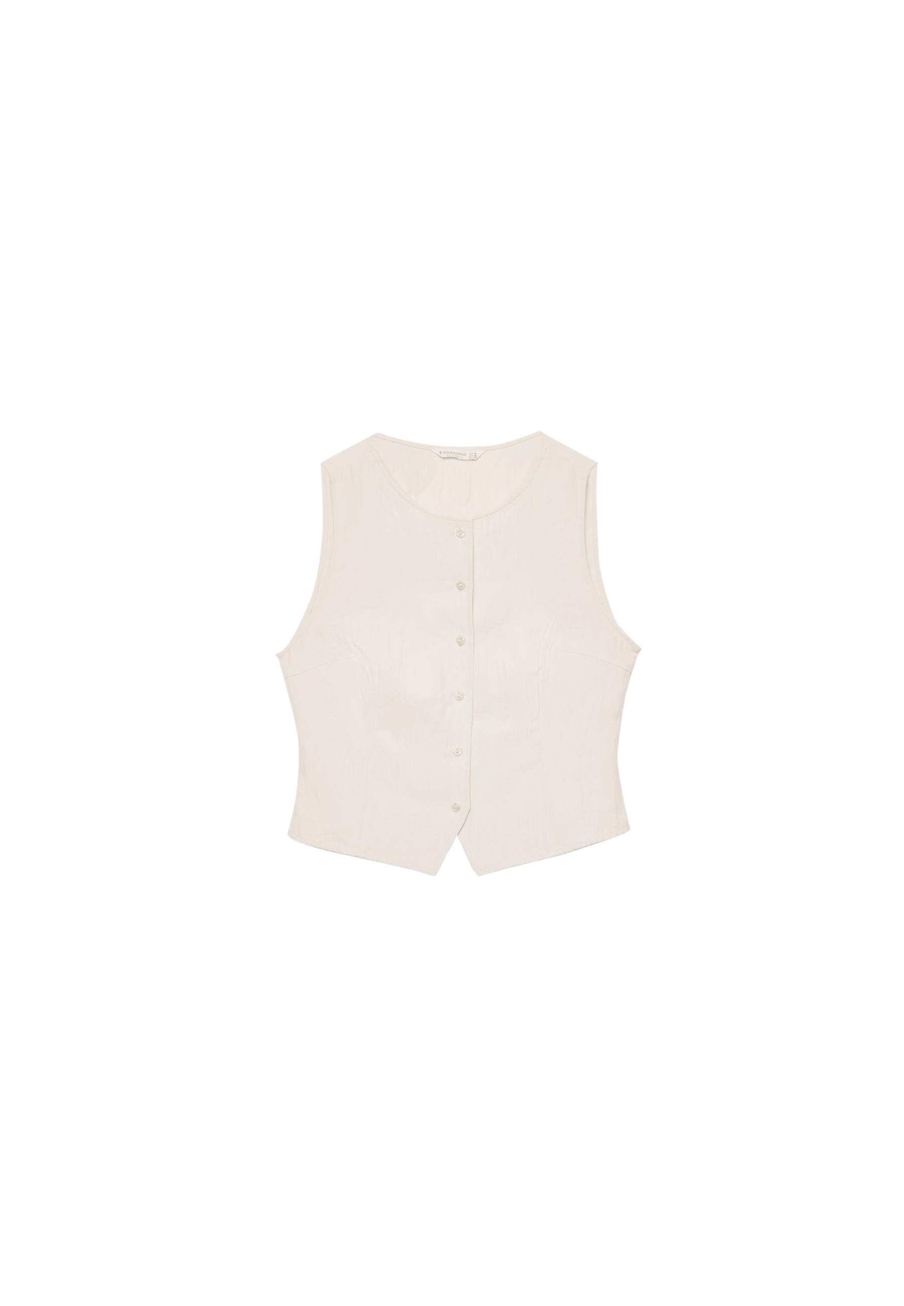 Regular buttoned waistcoat — Stone