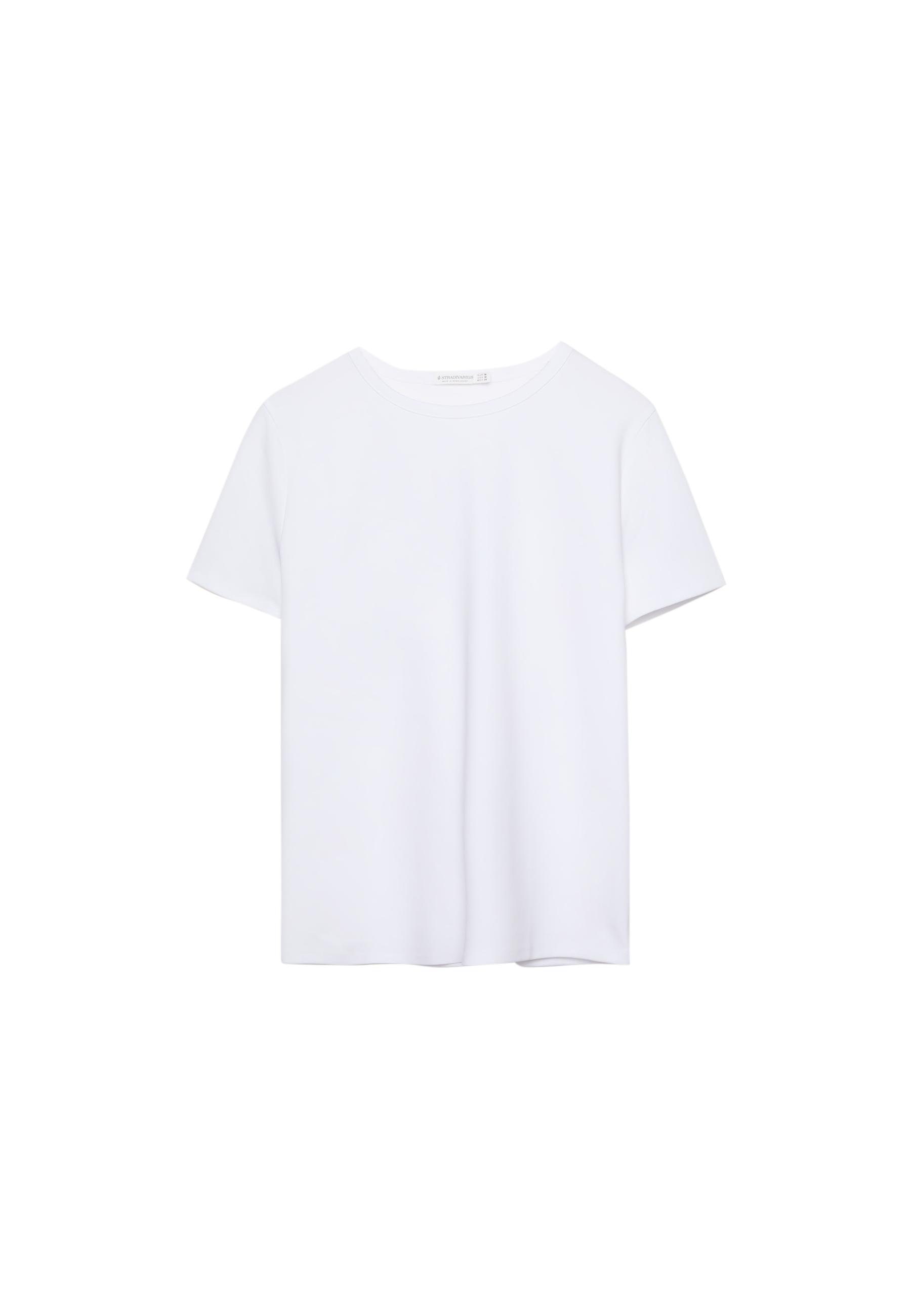 Stradivarius B02 Yumuşak dokulu basic regular t-shirt görsel 3