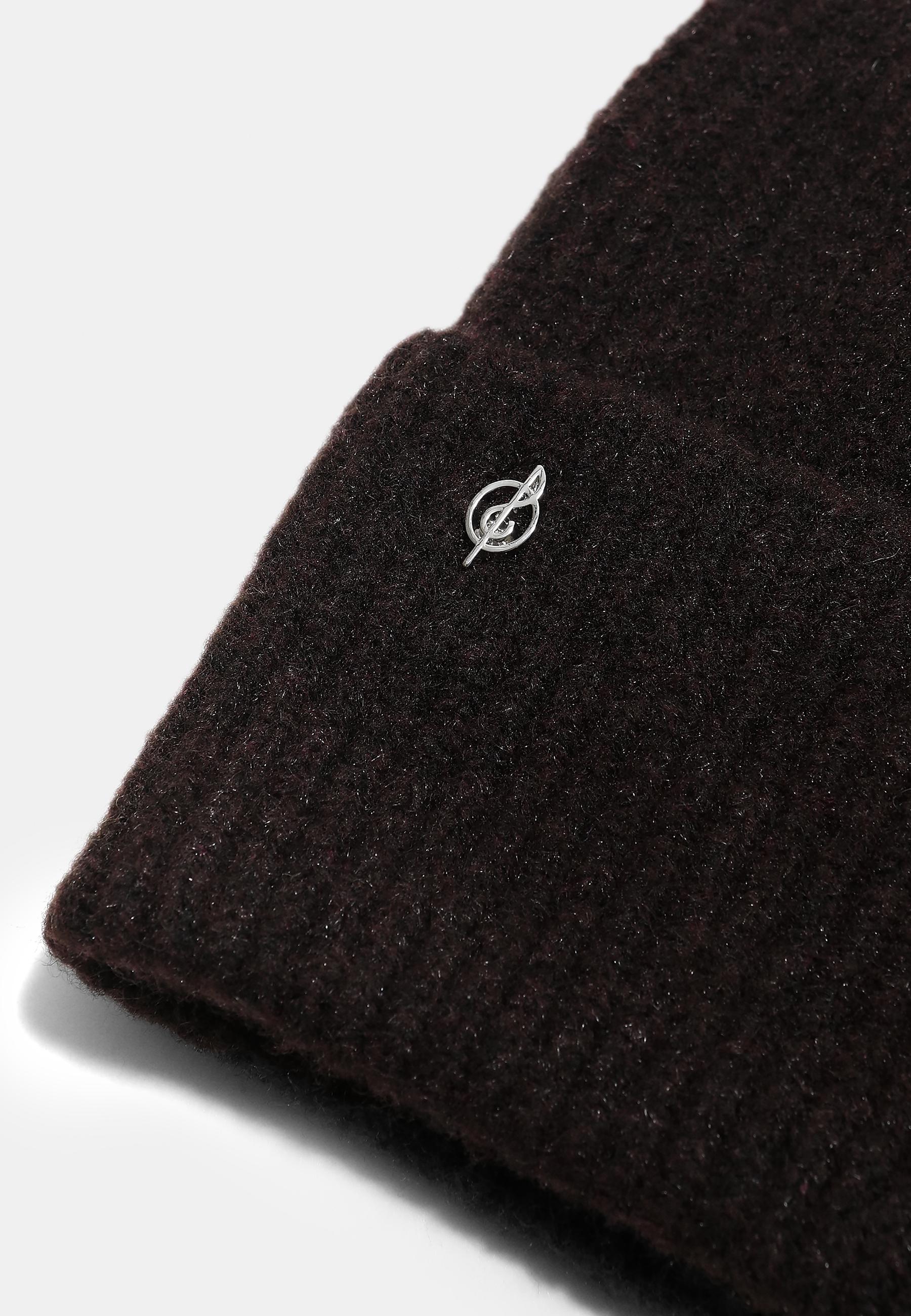 Basic knit hat — Brown