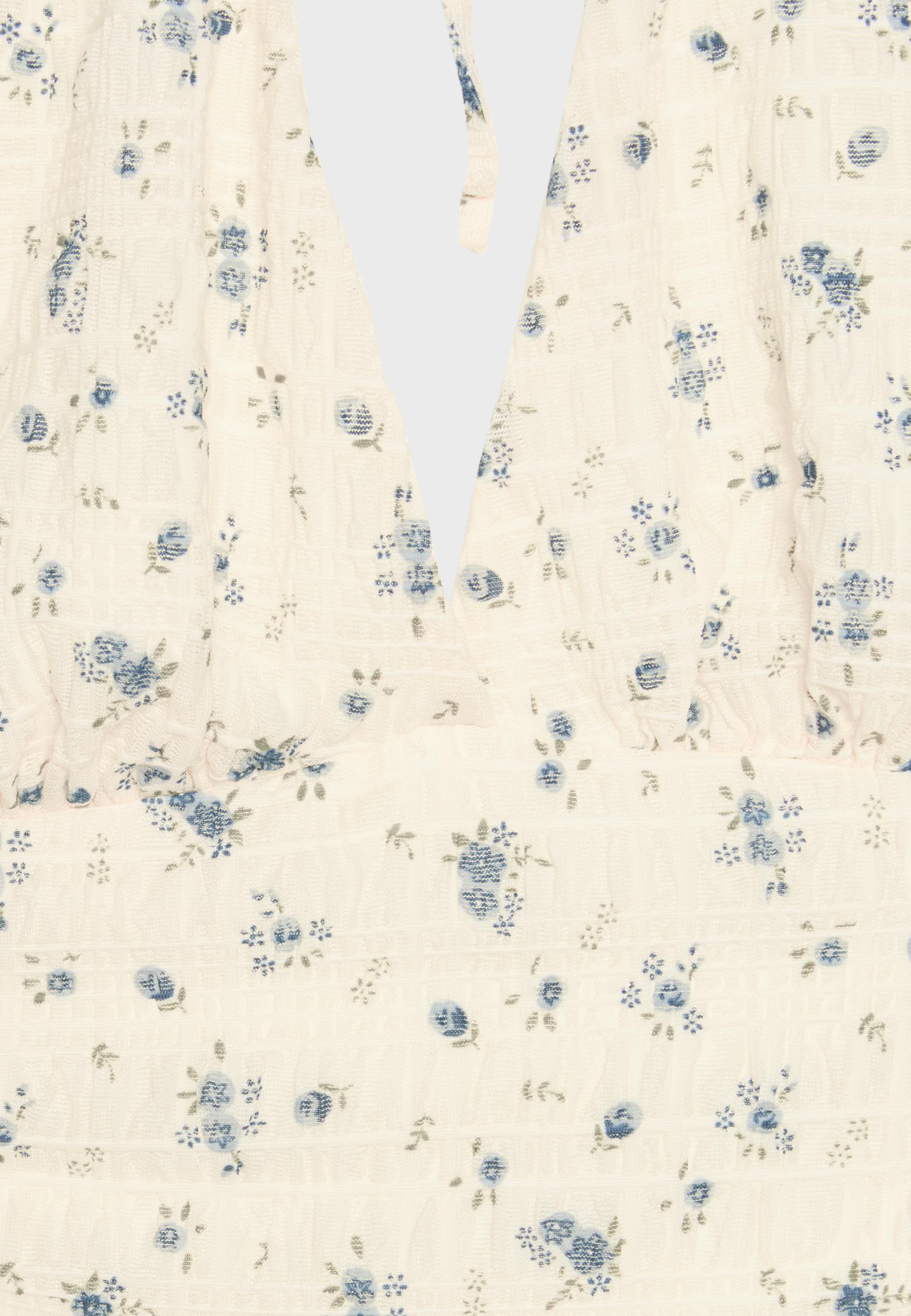 Short dress with pointed hem — Ecru