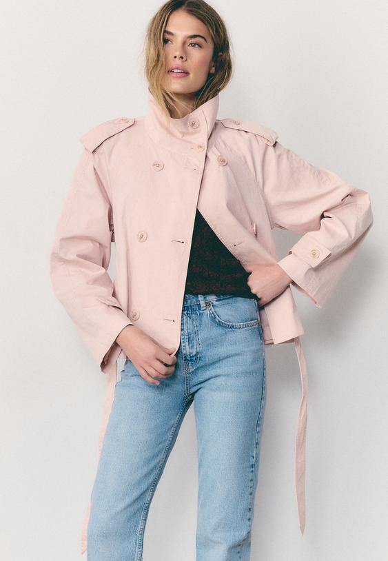 trench collo alto cintura