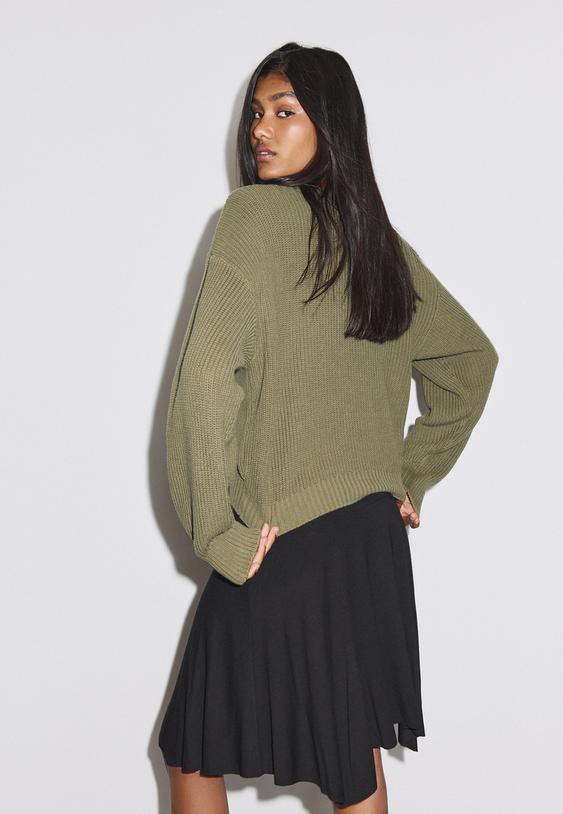 vneck knit cardigan