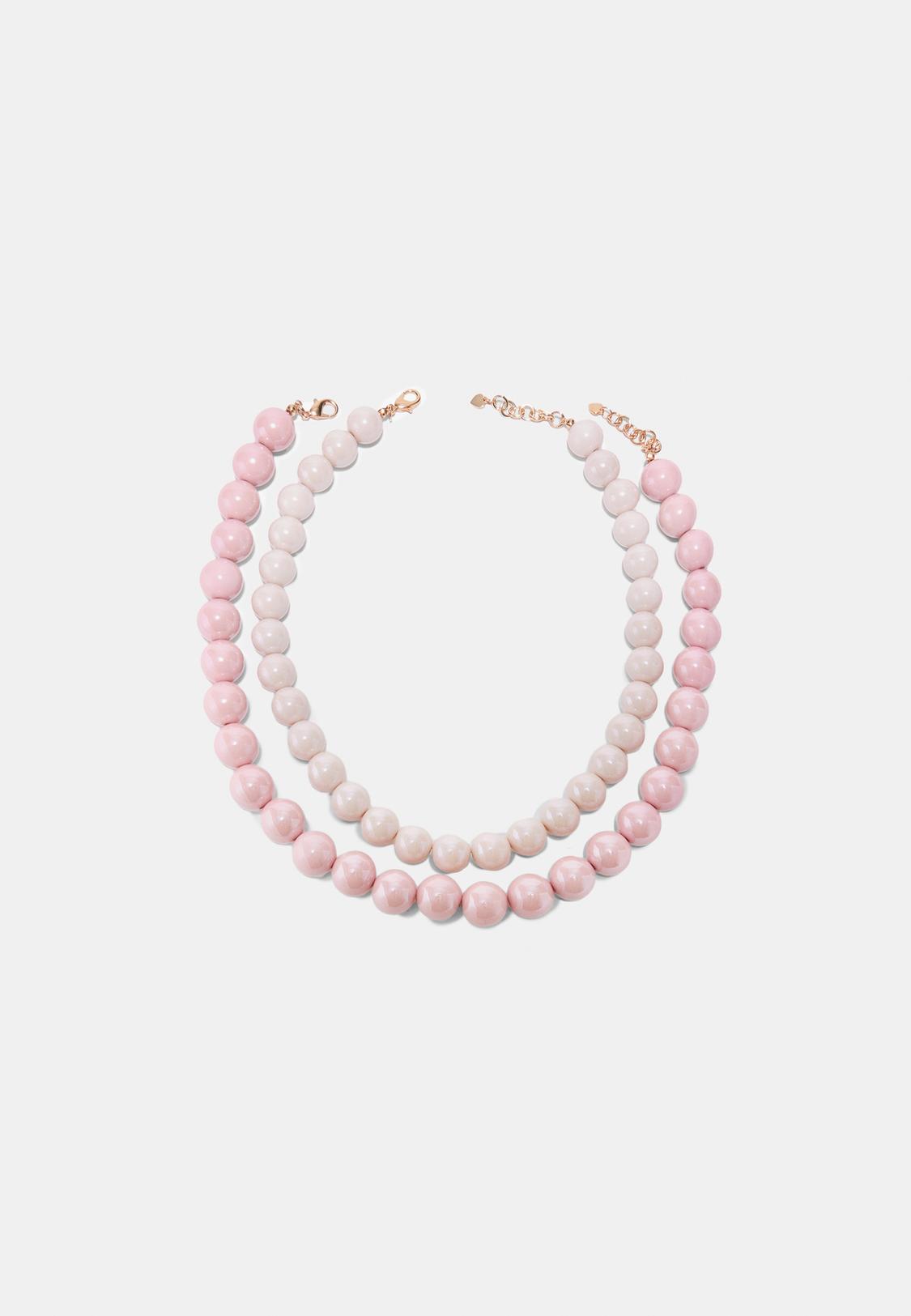Set of 2 bead necklaces - Women's fashion | Stradivarius United States