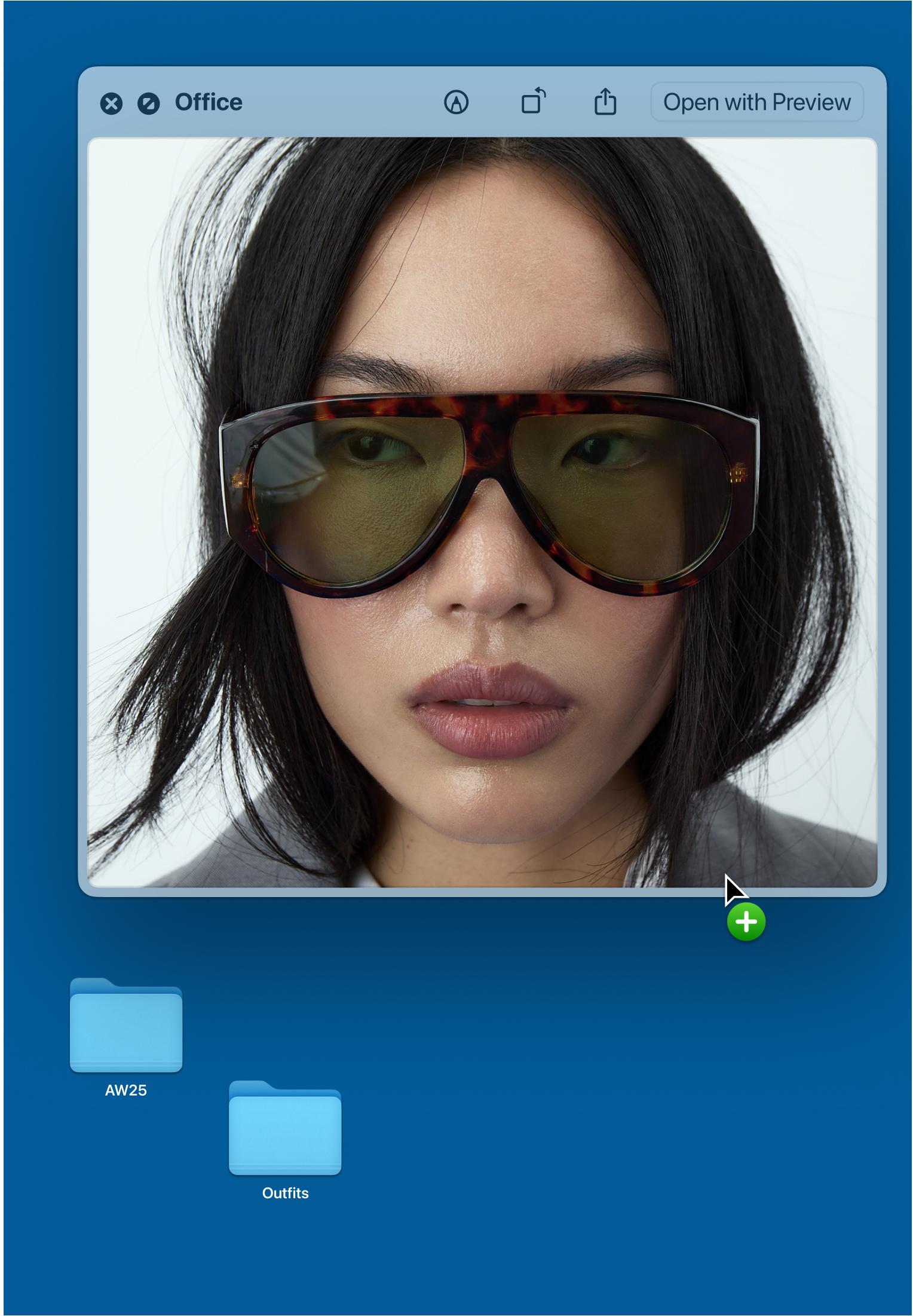 Retro tortoiseshell sunglasses — Khaki