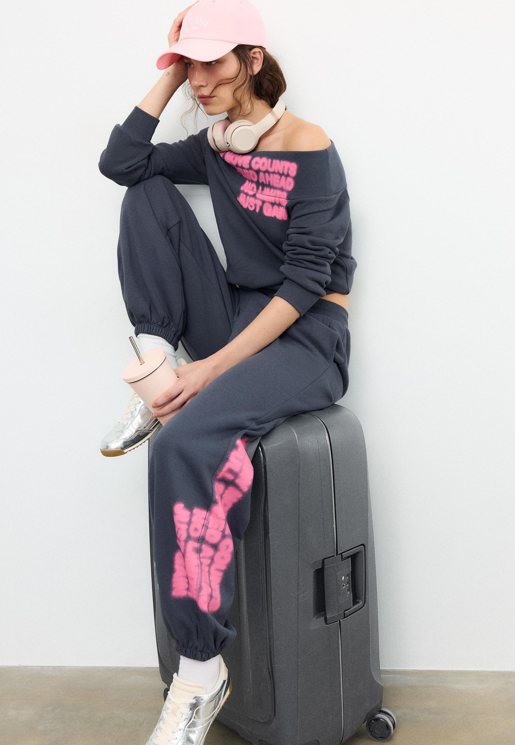 Baggy positional jogger trousers — Dark grey
