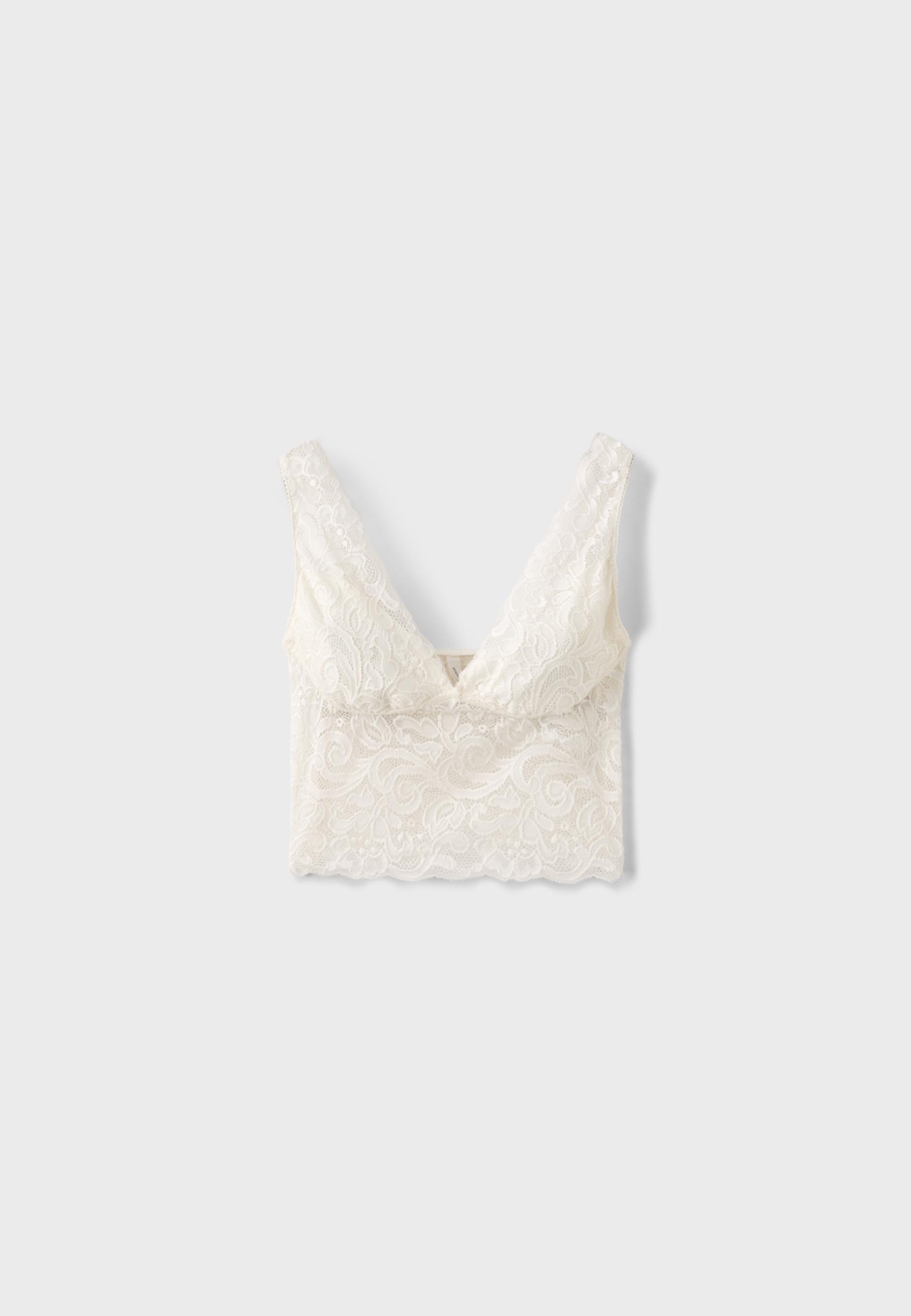 Lace top — Ecru