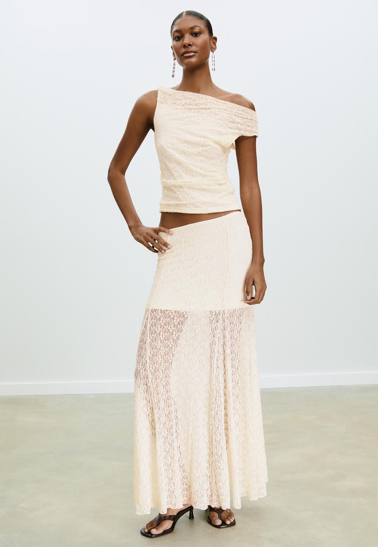 lace midi skirt