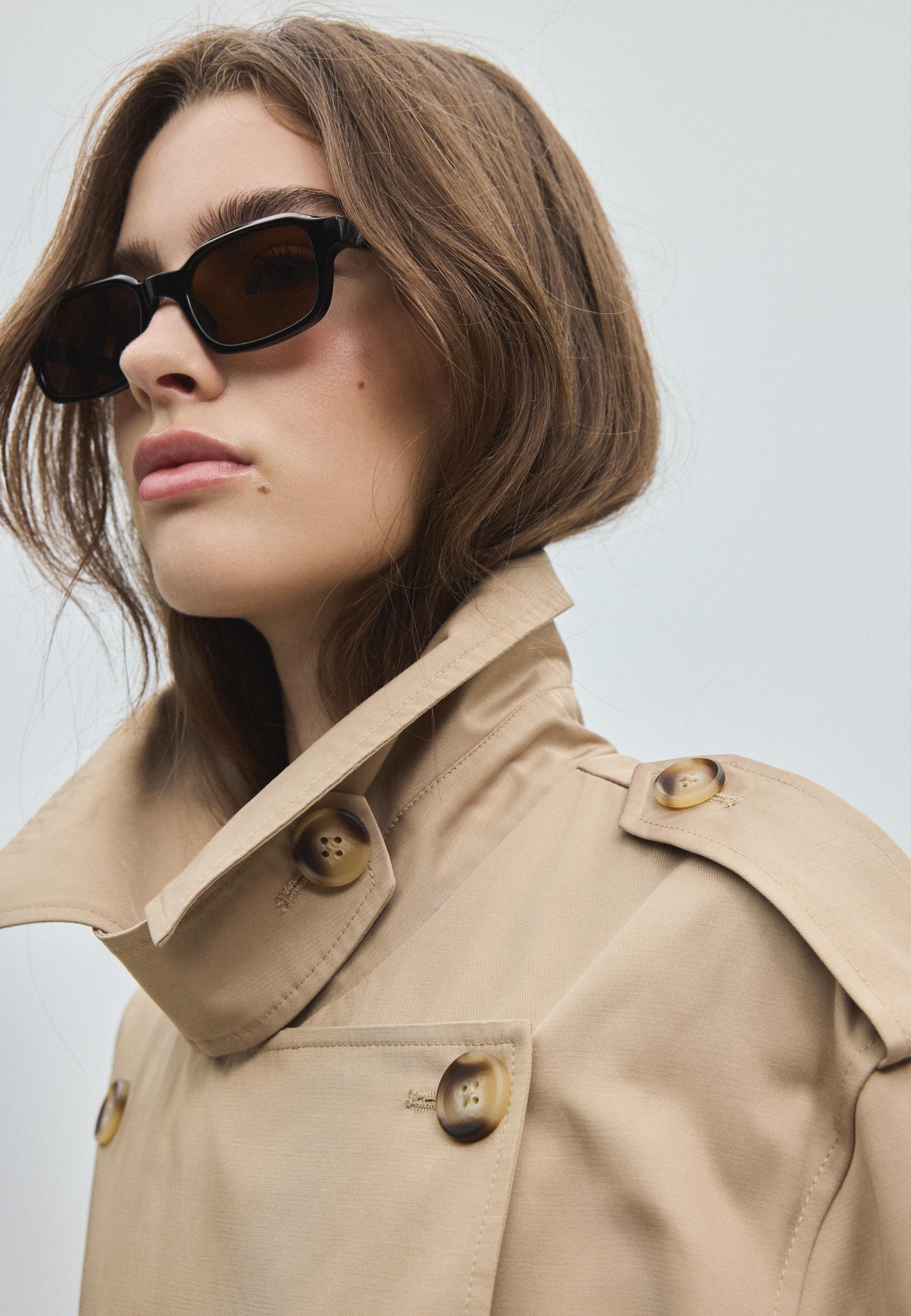 Long basic trench coat — Beige