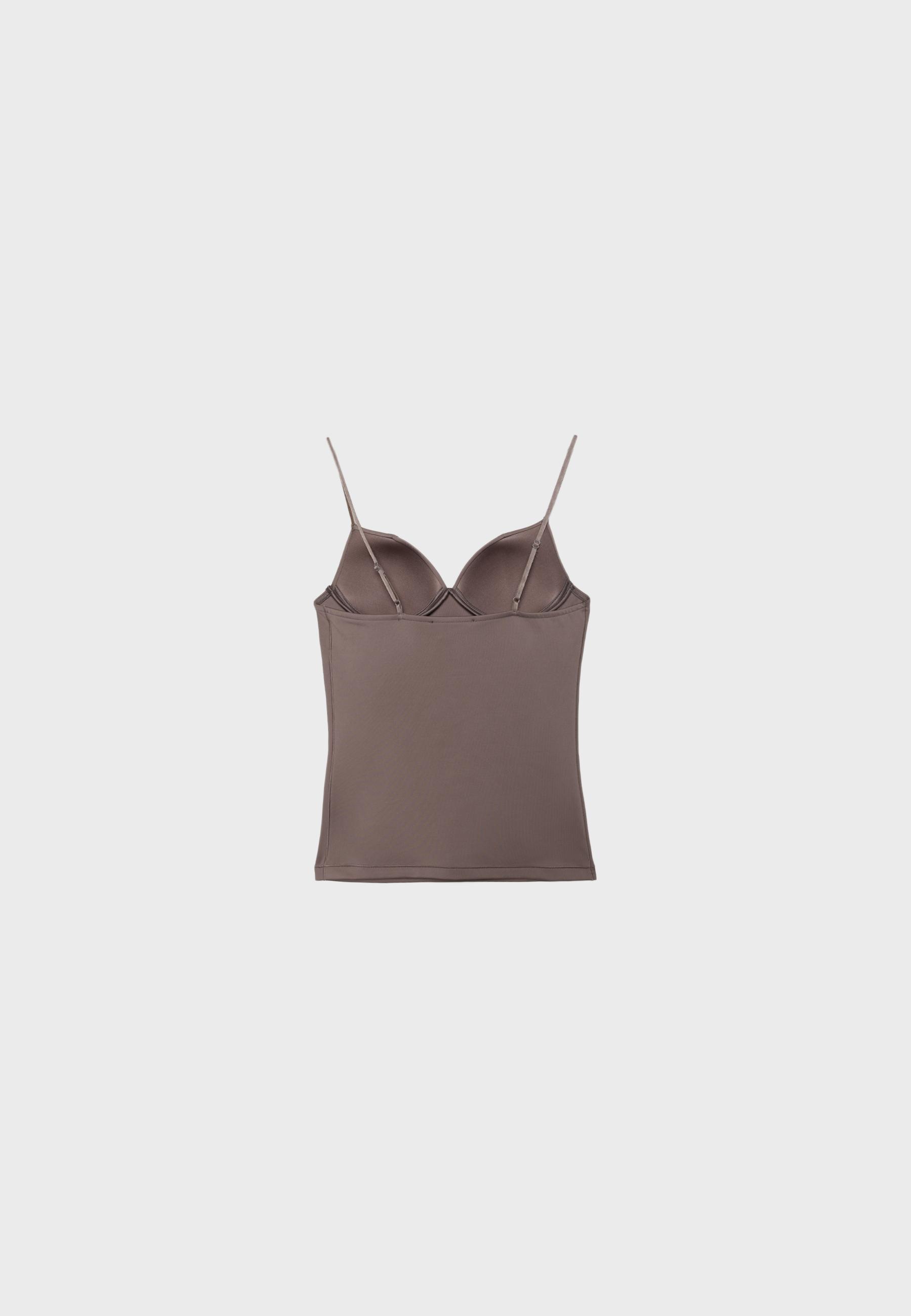 Corsetry-inspired top — Brown