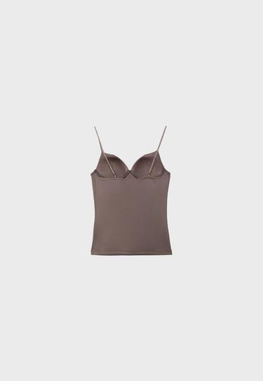 Corsetry-inspired top — Brown 8